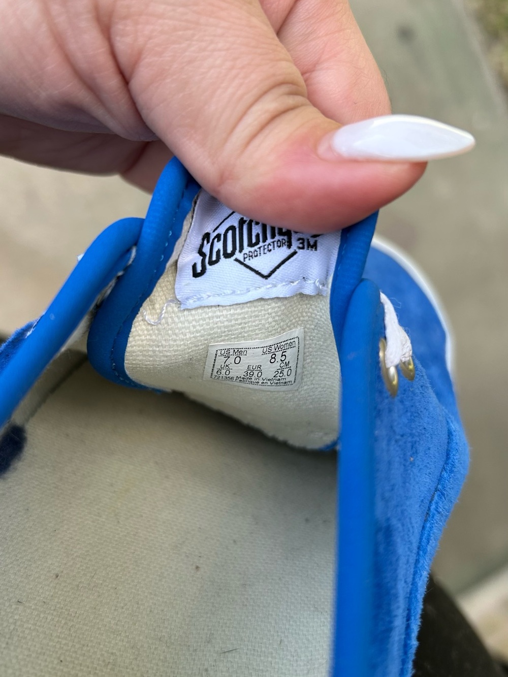 Vans Classic Authentic Suede Sneakers - Blue Unisex - Picture 2 of 5